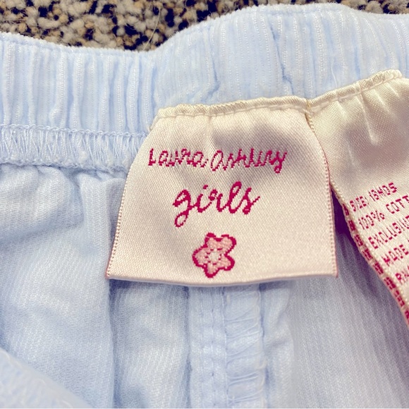 LAURA ASHLEY Baby Girl Light Blue Corduroy Floral Embroidered Zipper Pants 18 mo - Picture 6 of 10